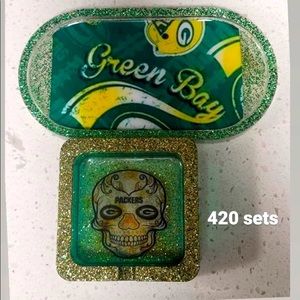 Greenbay Packers Ashtral & Mini Roll Tray